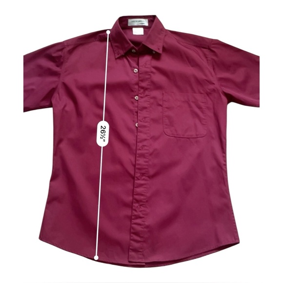 DOC& Amelia Maroon formal button down shirt NWOT Men’s S - Picture 11 of 16